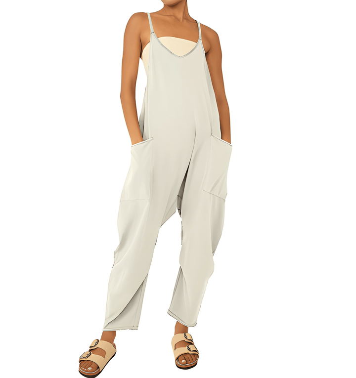Women's Jumpsuit - Sleeveless Baggy Fit with Large Pockets | Summer