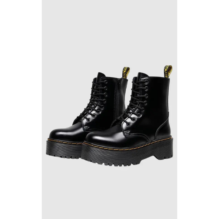 Ankle Boots Women - Chunky Platform Lace Up with Side Zip | Casual