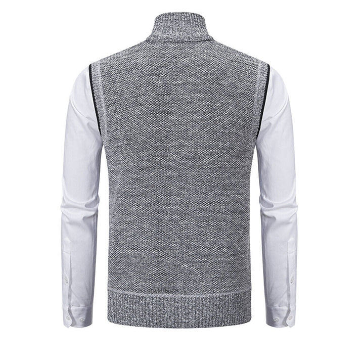 Men's Waistcoat - Full Zip Knitted Sleeveless Vest | Smart Casual