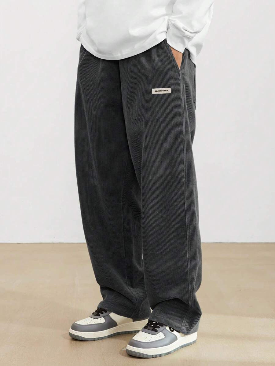 Men's Trousers - Wide Leg Relaxed Fit | Casual