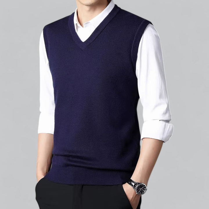 Men's Waistcoat - Sleeveless V-Neck Layering Vest | Smart Casual