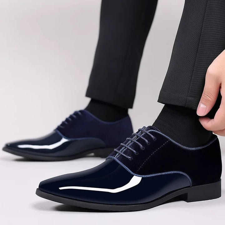 Men's Shoes - Formal Lace-Up Oxford with Glossy Toe Cap | Smart