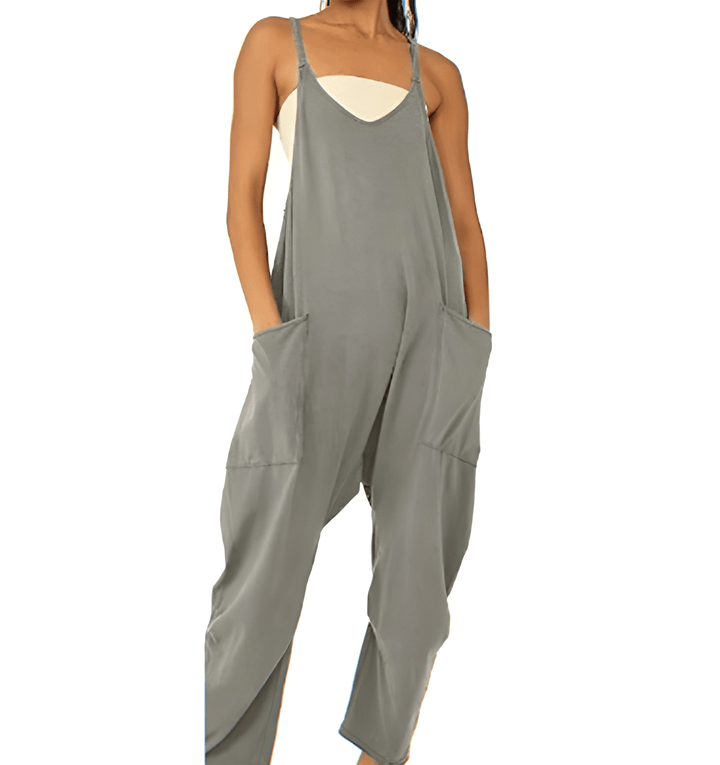 Women's Jumpsuit - Sleeveless Baggy Fit with Large Pockets | Summer