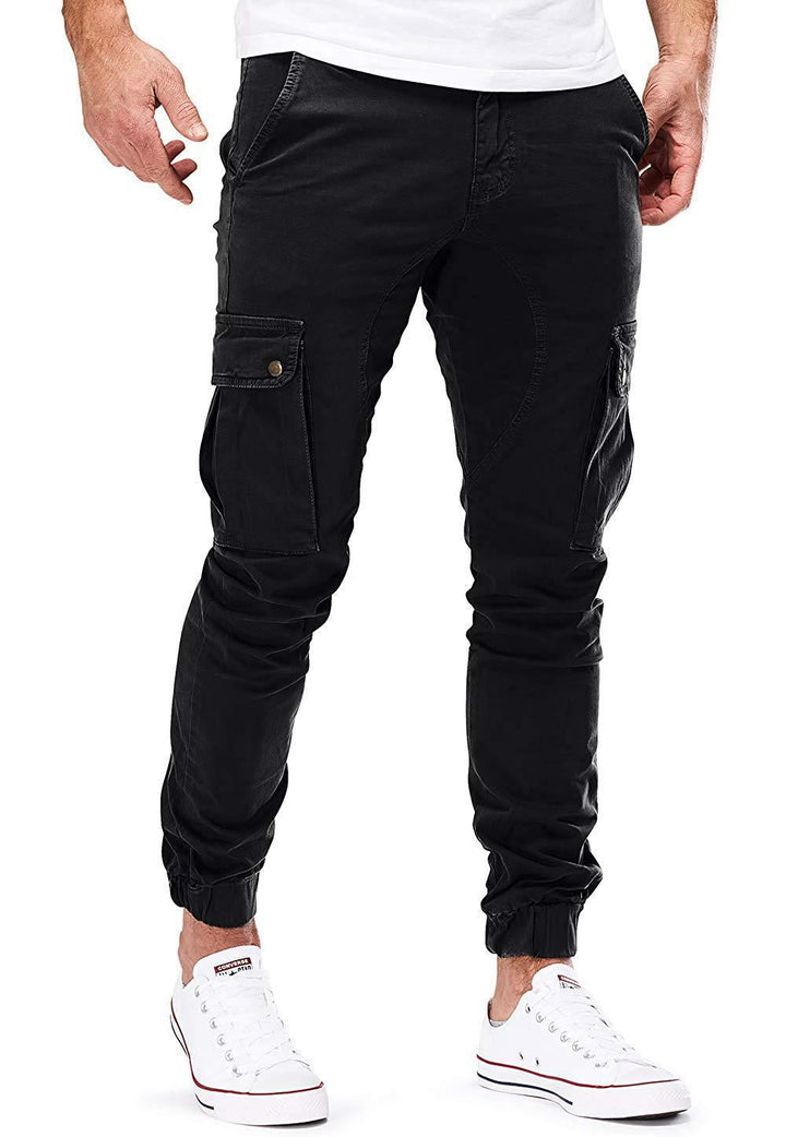 Men's Trousers - Slim Cargo Jogger with Flap Pockets | Casual