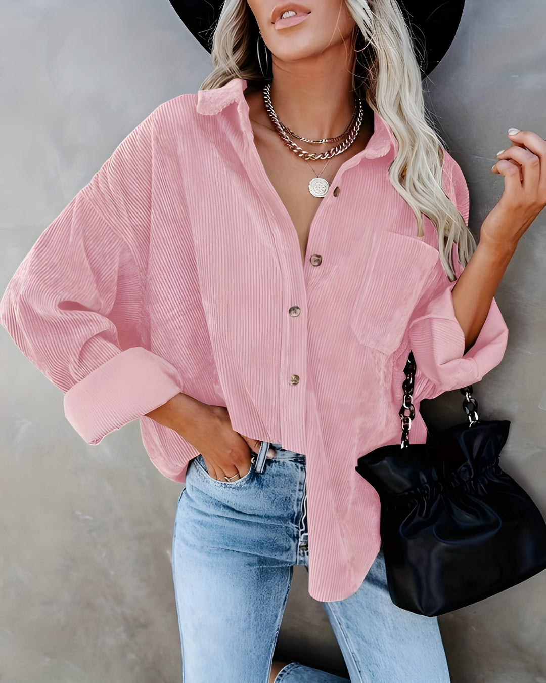 Oversized Shirt Women - Button Down Relaxed Fit | Casual