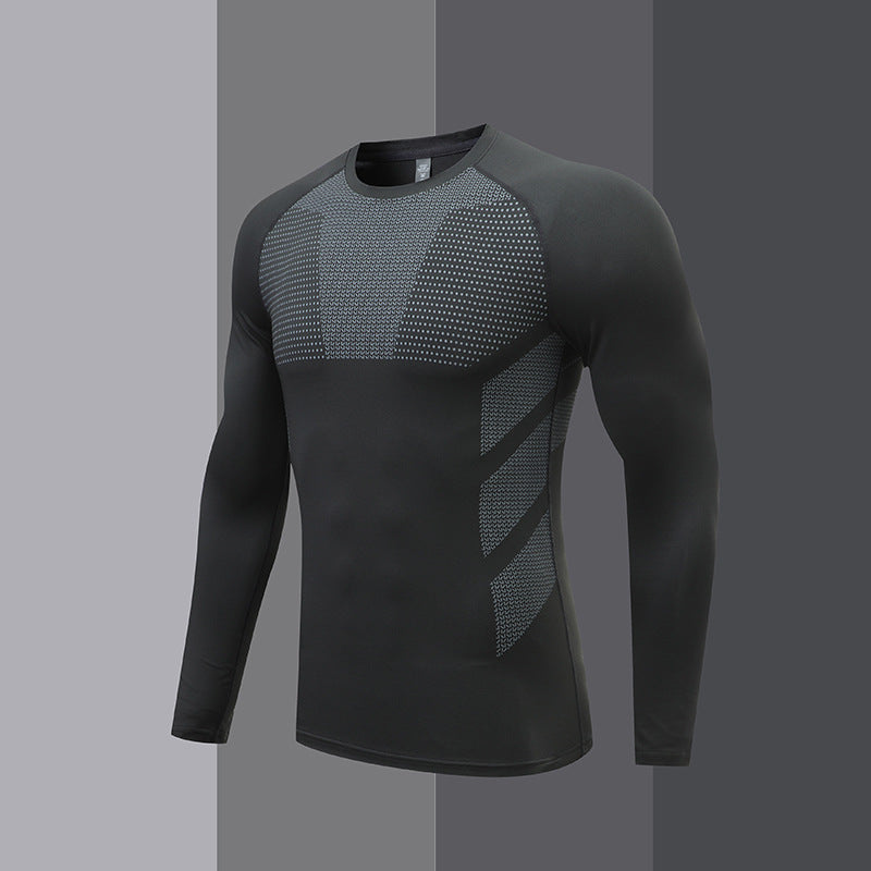 Men's T Shirt - Long Sleeve Compression with Graphic Print | Sport