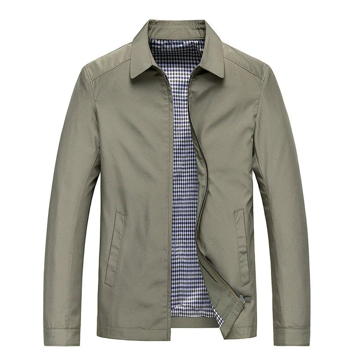 Men's Jacket - Lightweight Zip-Up Spread Collar | Smart Casual