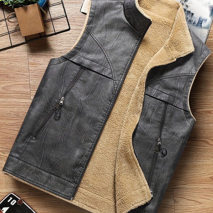 Men's Bodywarmer - Sherpa Lined Zip Vest | Casual Outdoor