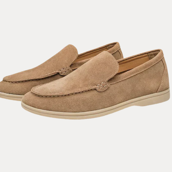 Men's Loafers - Slip-On with Moccasin Stitch Contrast Sole | Casual