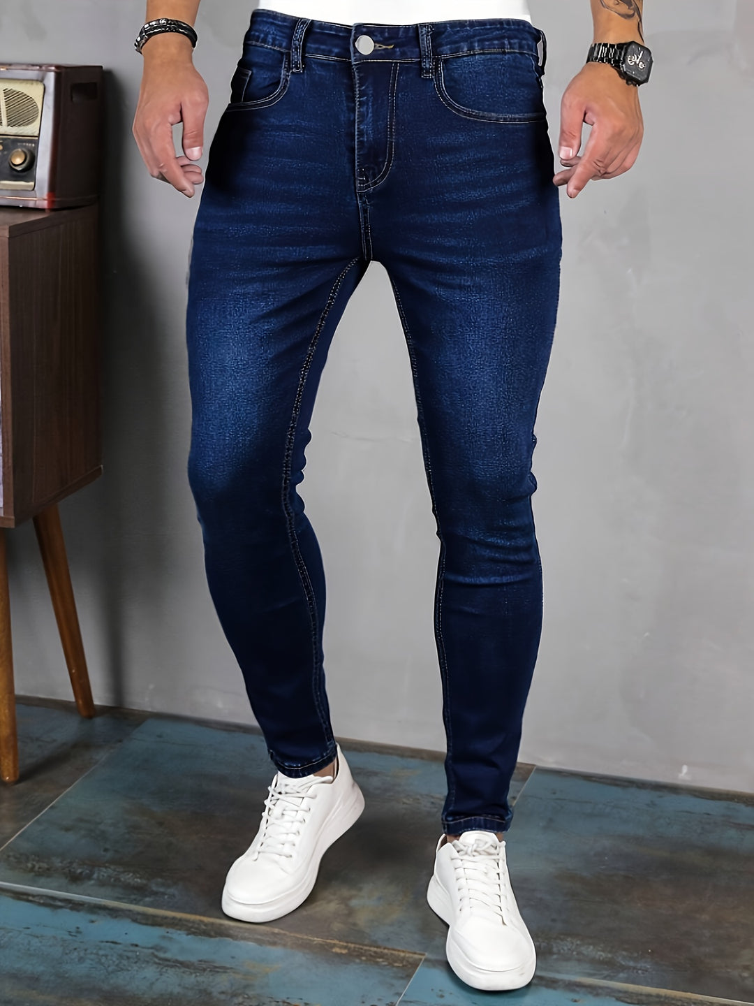 Men's Jeans - Skinny Fit Faded Wash | Casual Everyday Essential