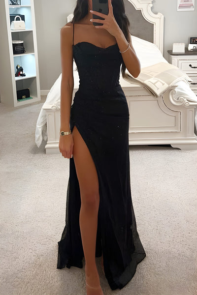 Maxi Dress Women - Fitted Strapless with High Split | Gala