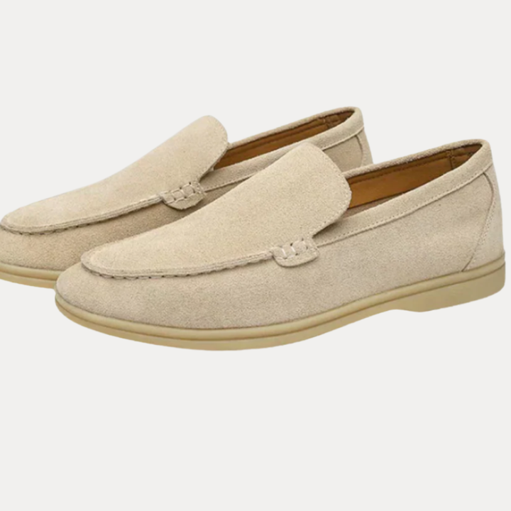Men's Loafers - Slip-On with Moccasin Stitch Contrast Sole | Casual