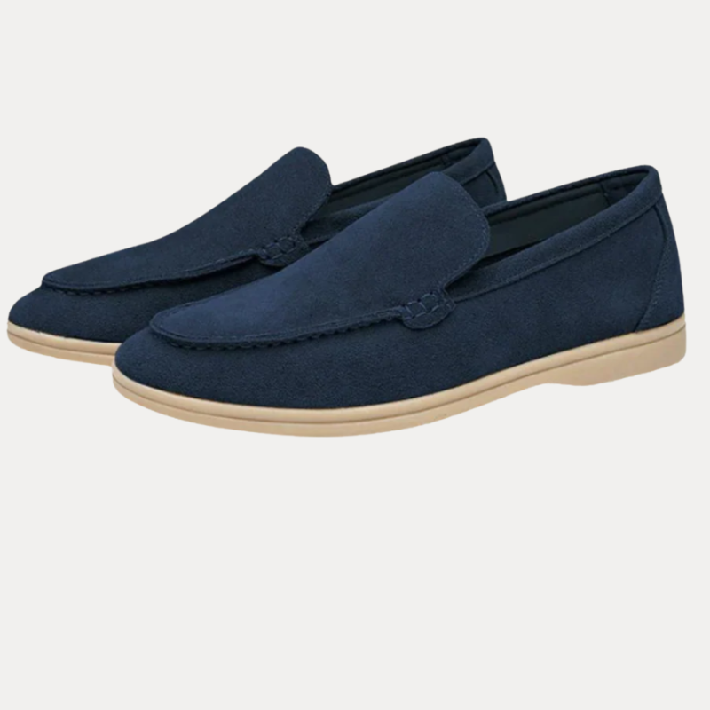 Men's Loafers - Slip-On with Moccasin Stitch Contrast Sole | Casual