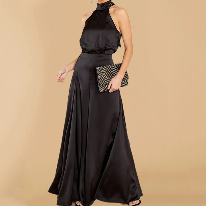 Maxi Dress Women - Halter Neck Sleeveless Elegant | Wedding Guest