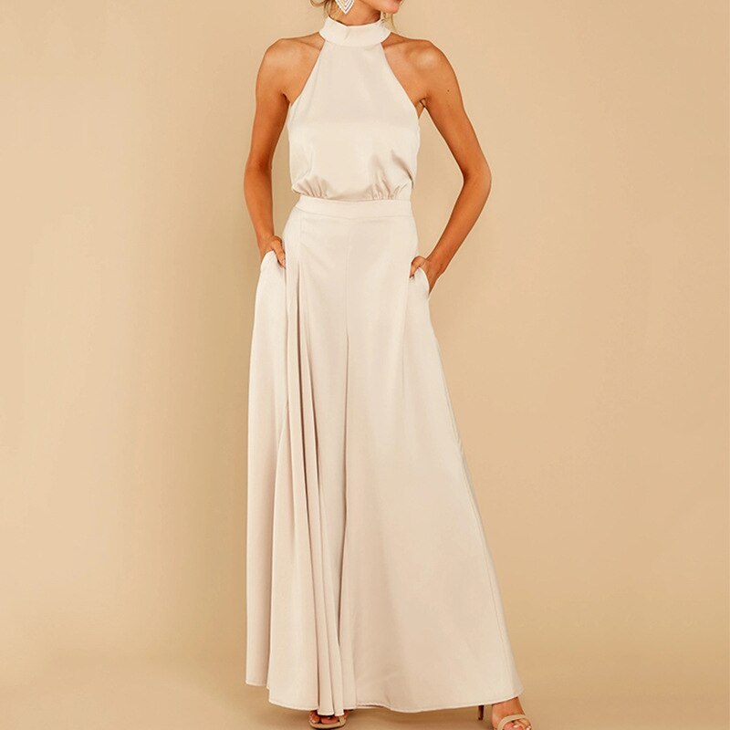 Maxi Dress Women - Halter Neck Sleeveless Elegant | Wedding Guest