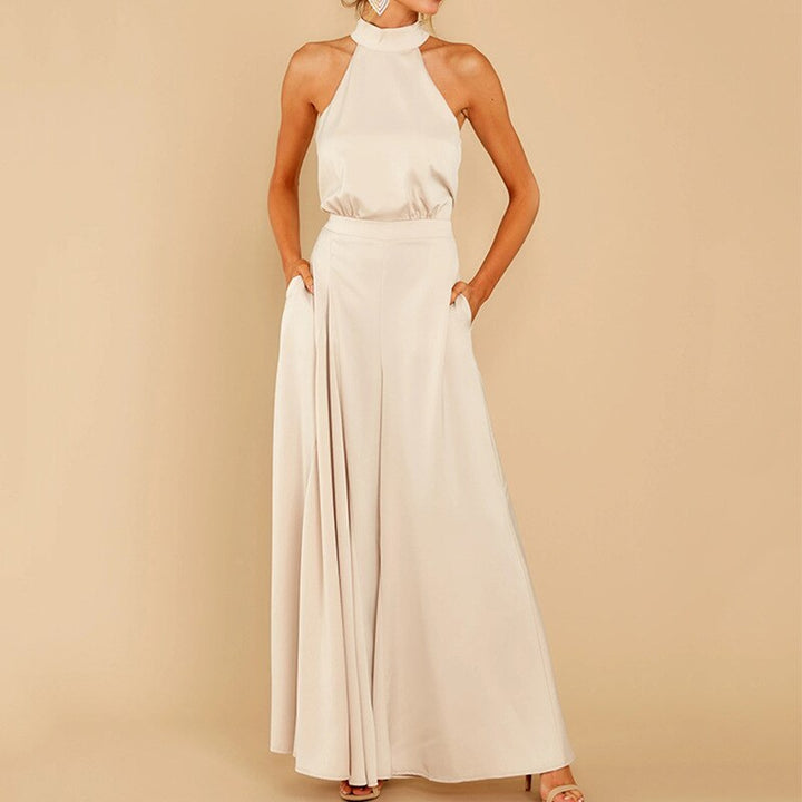 Maxi Dress Women - Halter Neck Sleeveless Elegant | Wedding Guest