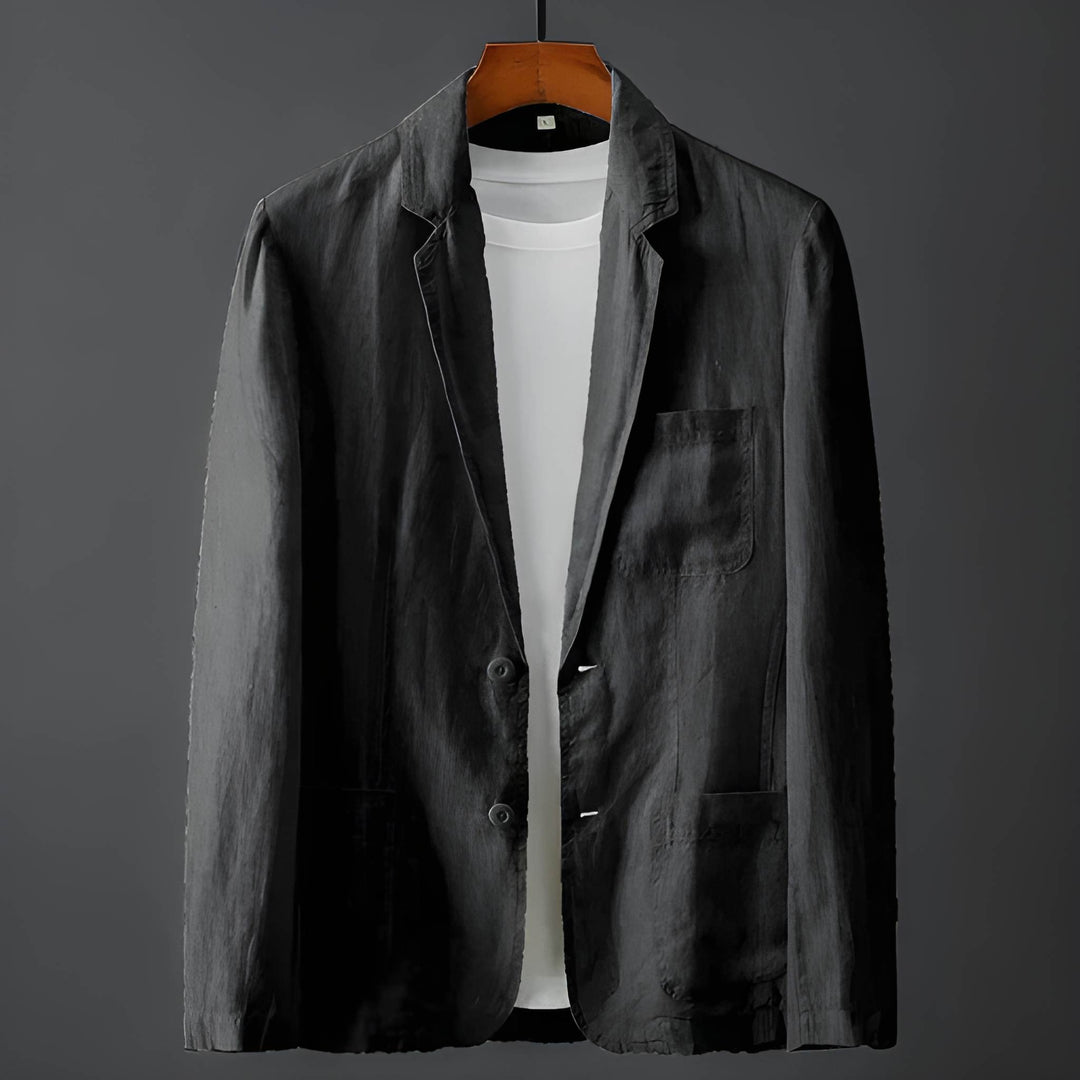 Men's Blazer - Lightweight Relaxed Fit with Patch Pockets | Casual