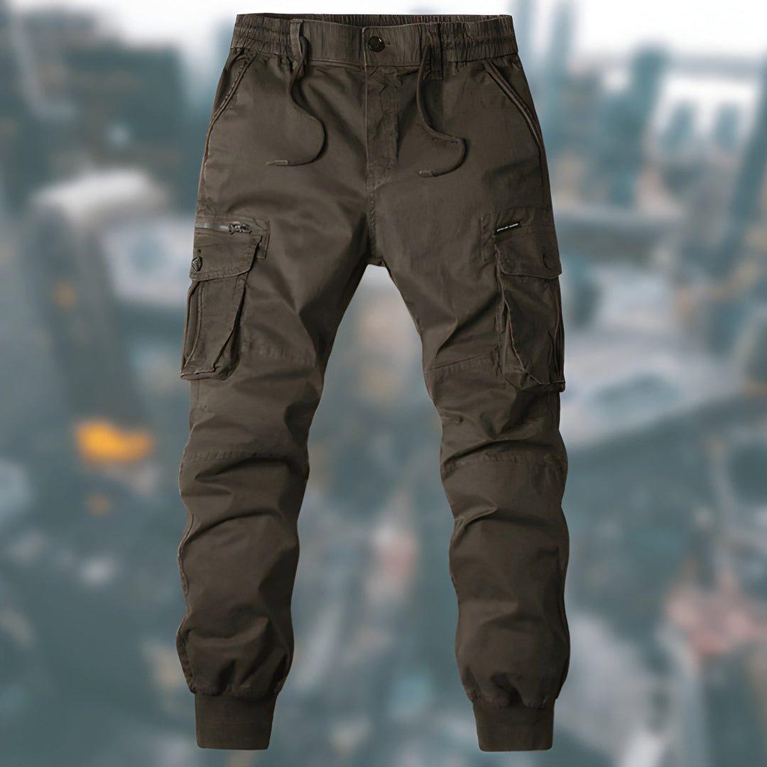 Men's Trousers - Cargo Jogger with Multi Zip Pockets | Casual
