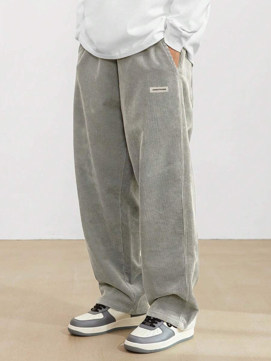 Men's Trousers - Wide Leg Relaxed Fit | Casual