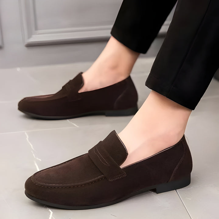 Men's Loafers - Penny Slip-On with Stacked Heel | Smart Casual