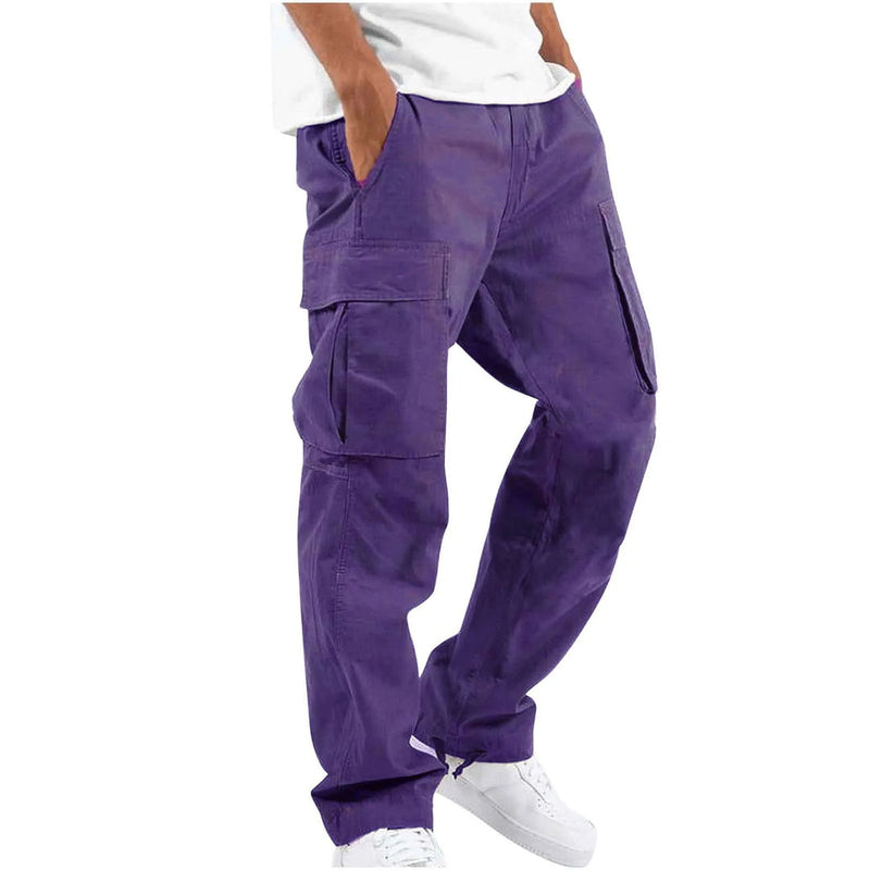 Men's Cargo Trousers - Relaxed Fit with Multi-Pocket | Casual