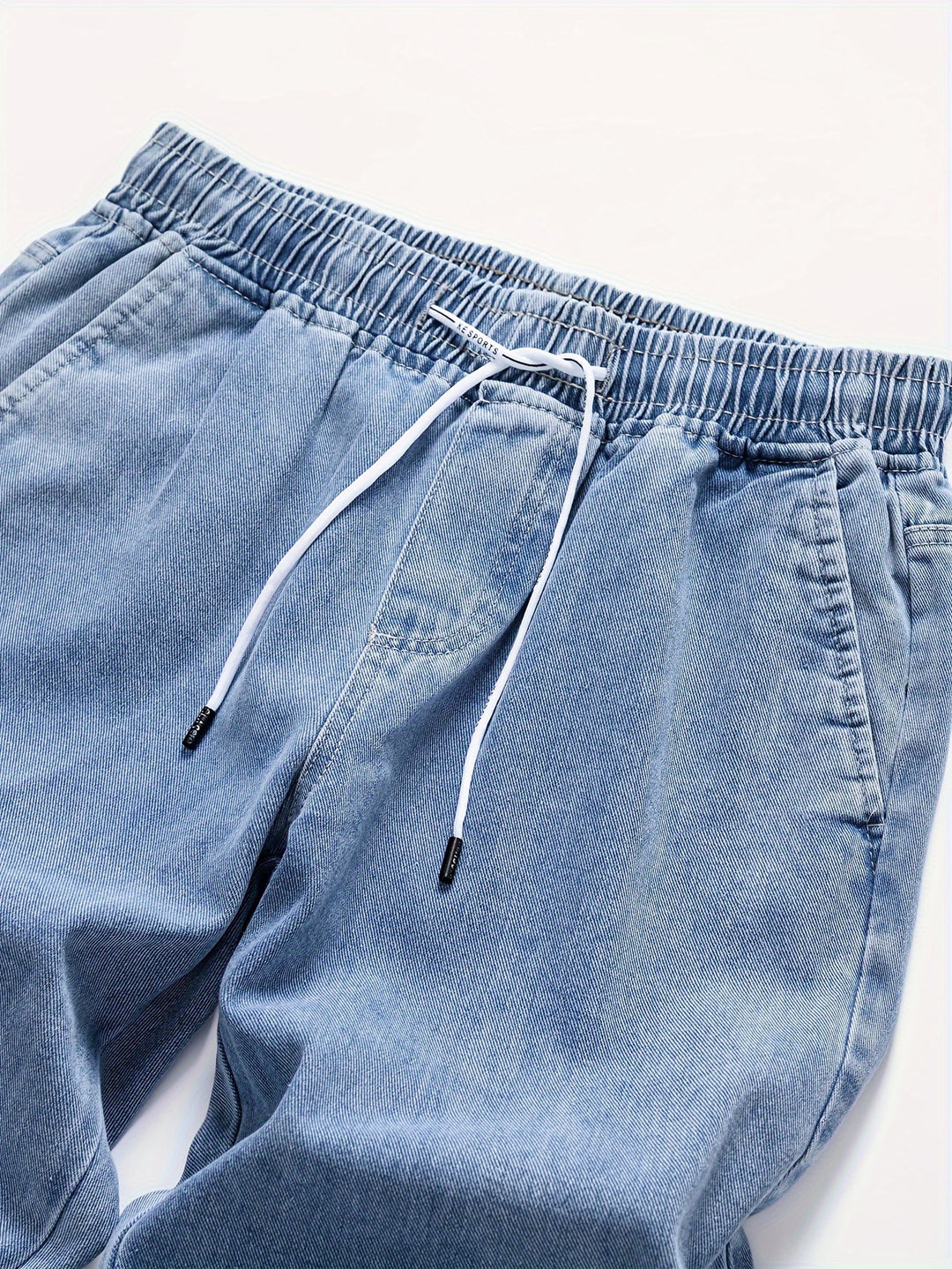 Men's Jeans - Straight Leg with Elasticated Drawstring Waist | Casual