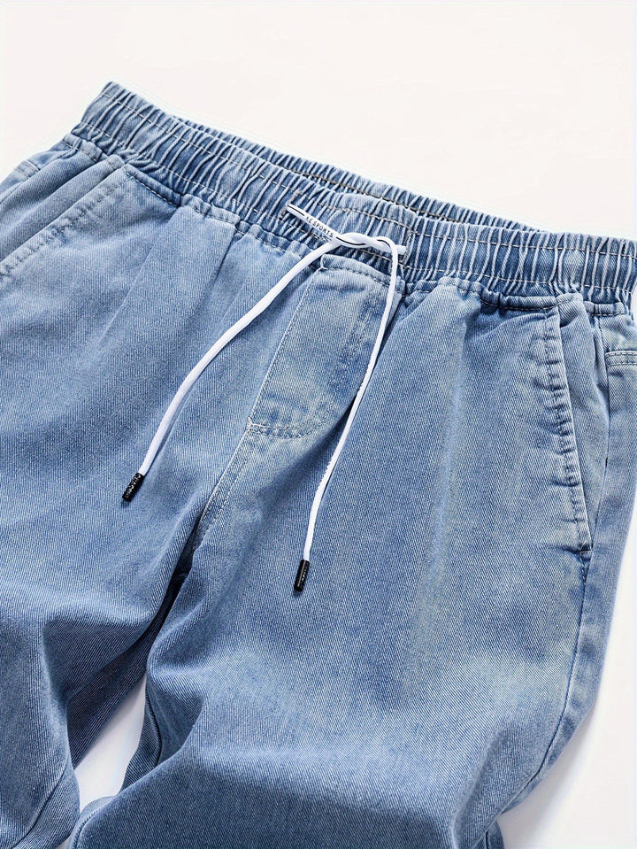 Men's Jeans - Straight Leg with Elasticated Drawstring Waist | Casual
