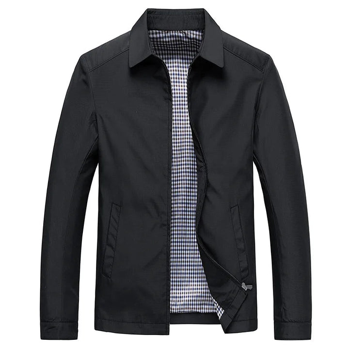 Men's Jacket - Lightweight Zip-Up Spread Collar | Smart Casual
