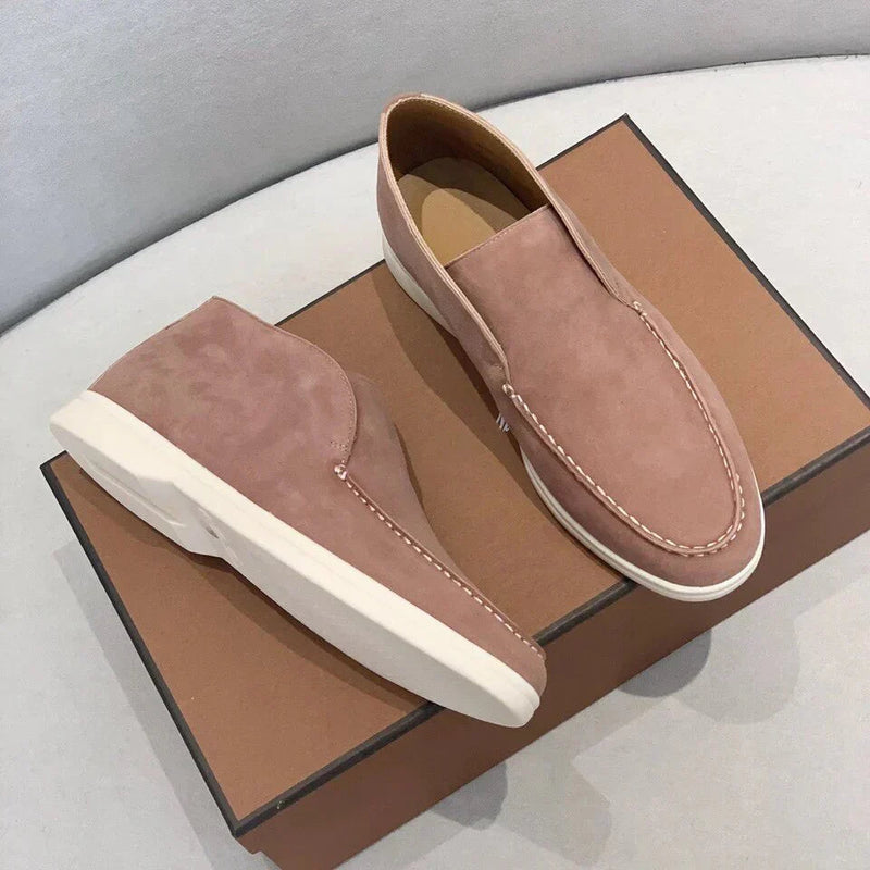 Men's Loafers - Casual Slip-On Flat Shoe with Minimalist Design