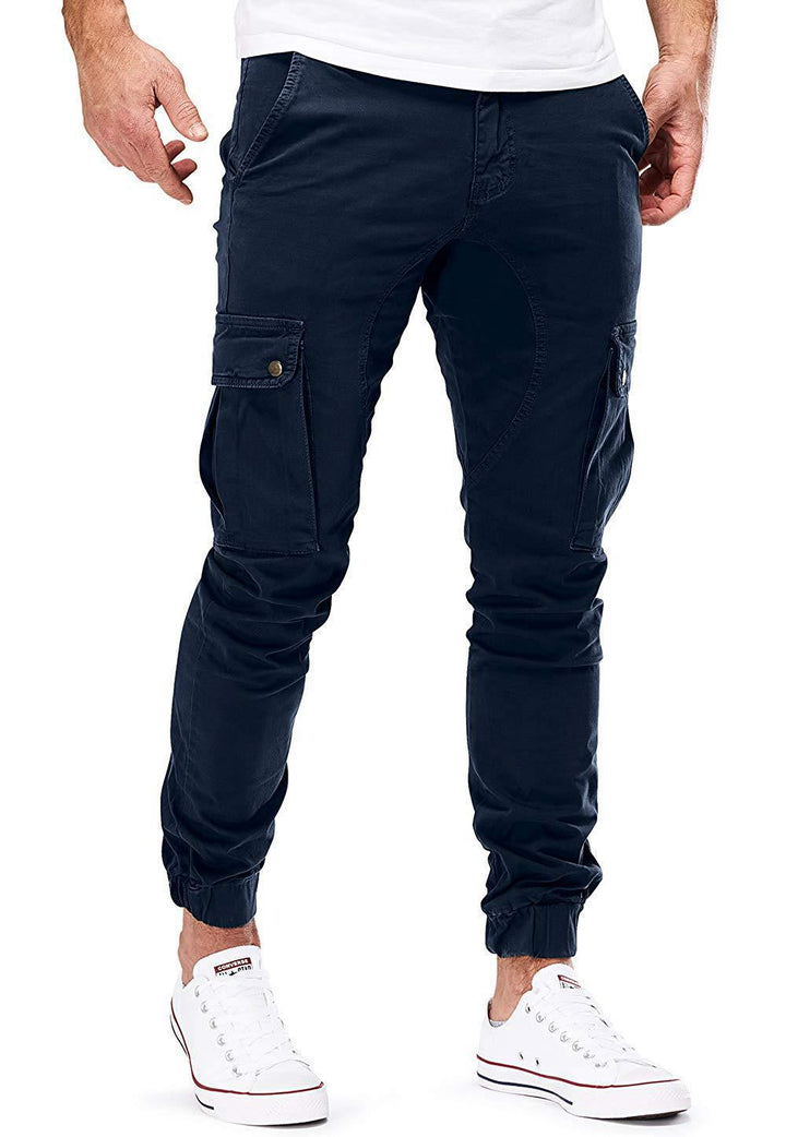 Men's Trousers - Slim Cargo Jogger with Flap Pockets | Casual
