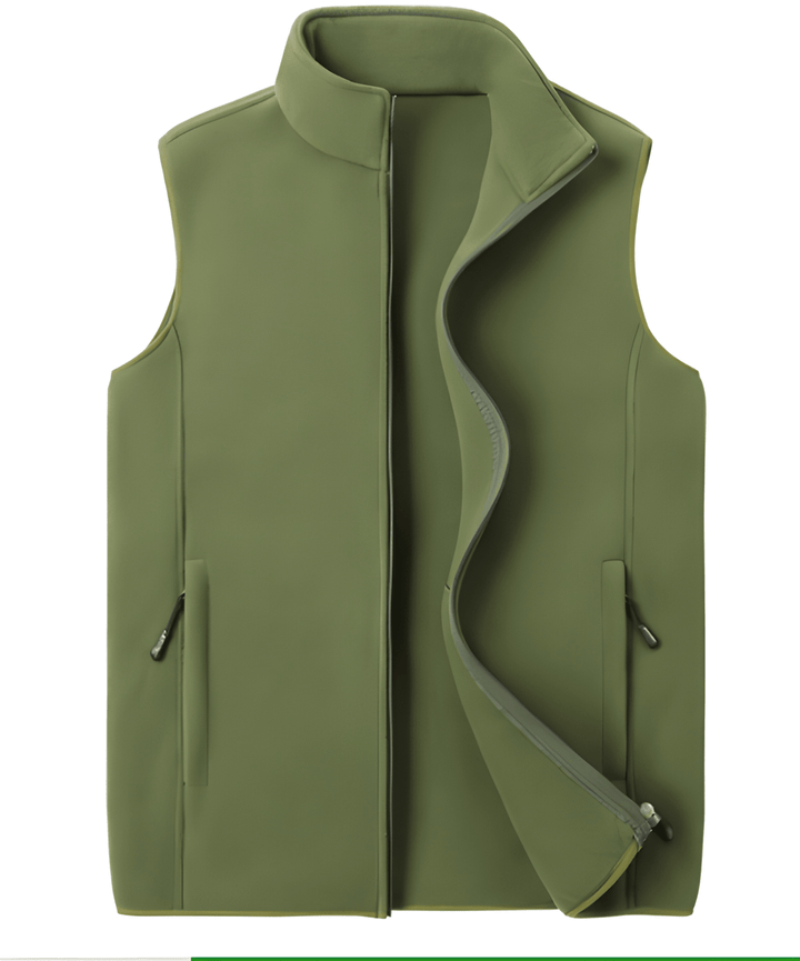 Men's Bodywarmer - Lightweight Softshell Vest Stand Collar | Outdoor