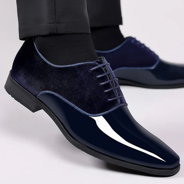 Men's Shoes - Formal Lace-Up Oxford with Glossy Toe Cap | Smart