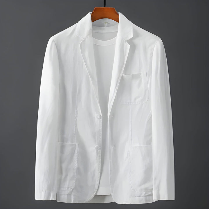 Men's Blazer - Lightweight Relaxed Fit with Patch Pockets | Casual