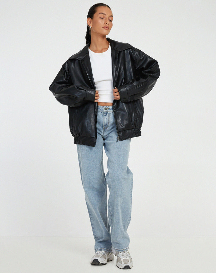 Bomber Jacket Women - Oversized Fit with Zip | Casual