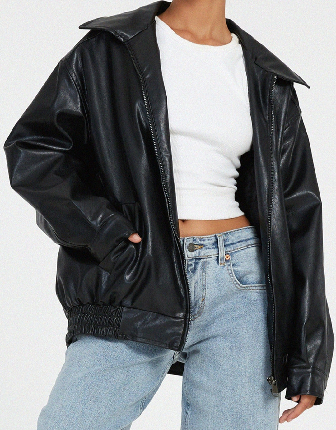 Bomber Jacket Women - Oversized Fit with Zip | Casual