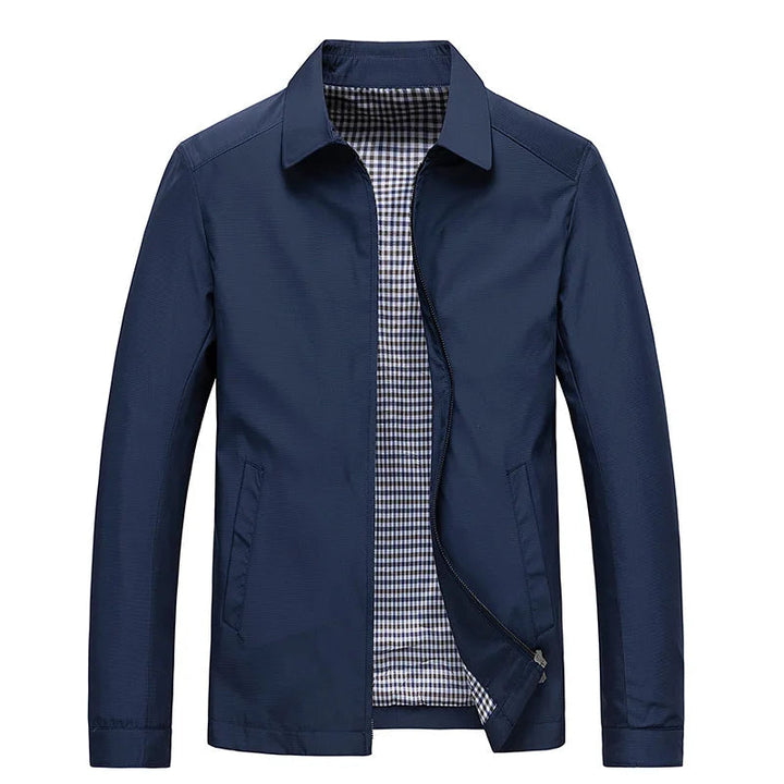 Men's Jacket - Lightweight Zip-Up Spread Collar | Smart Casual