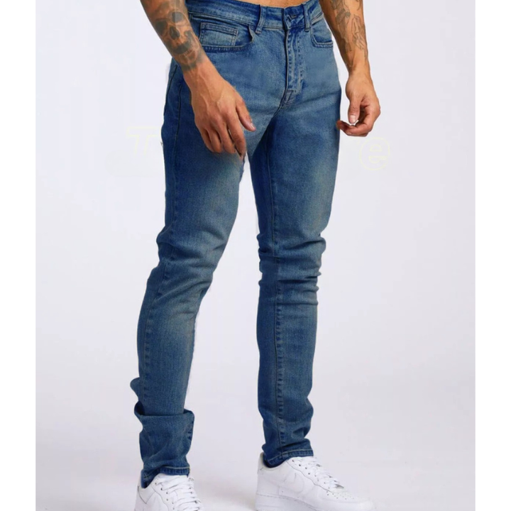 Men's Jeans - Skinny Fit Light Wash with Five-Pocket | Casual