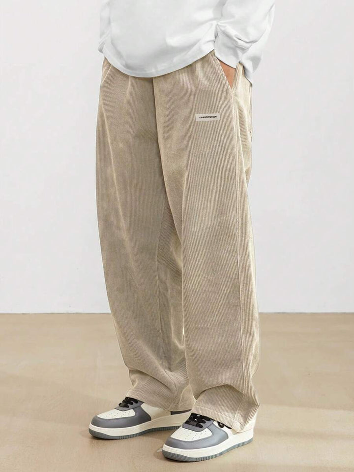 Men's Trousers - Wide Leg Relaxed Fit | Casual
