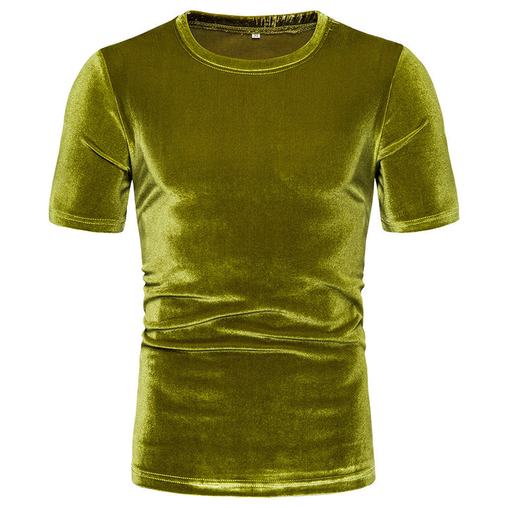 Men's T-Shirt - Slim Fit with Glossy Sheen | Elegant Evening Look