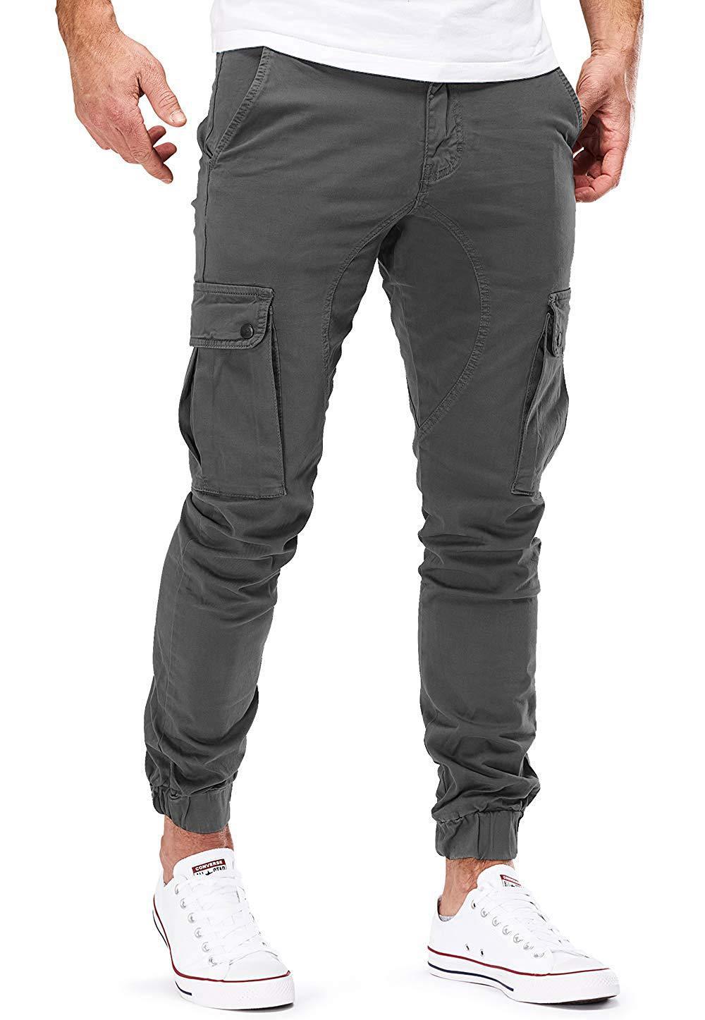 Men's Trousers - Slim Cargo Jogger with Flap Pockets | Casual
