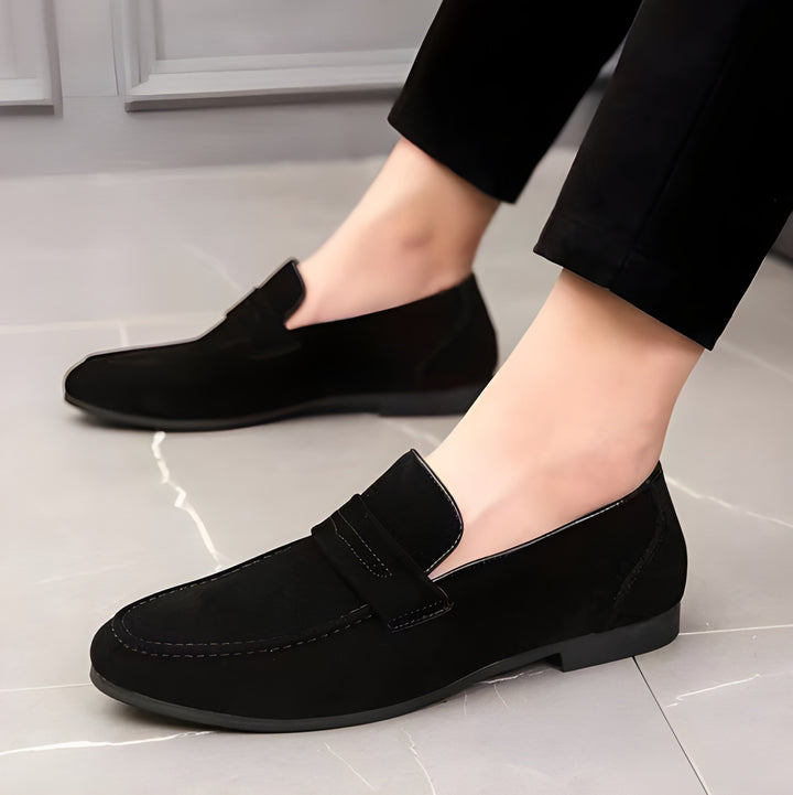 Men's Loafers - Penny Slip-On with Stacked Heel | Smart Casual