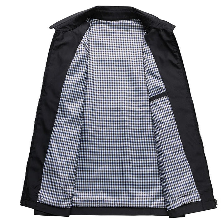 Men's Jacket - Lightweight Zip-Up Spread Collar | Smart Casual