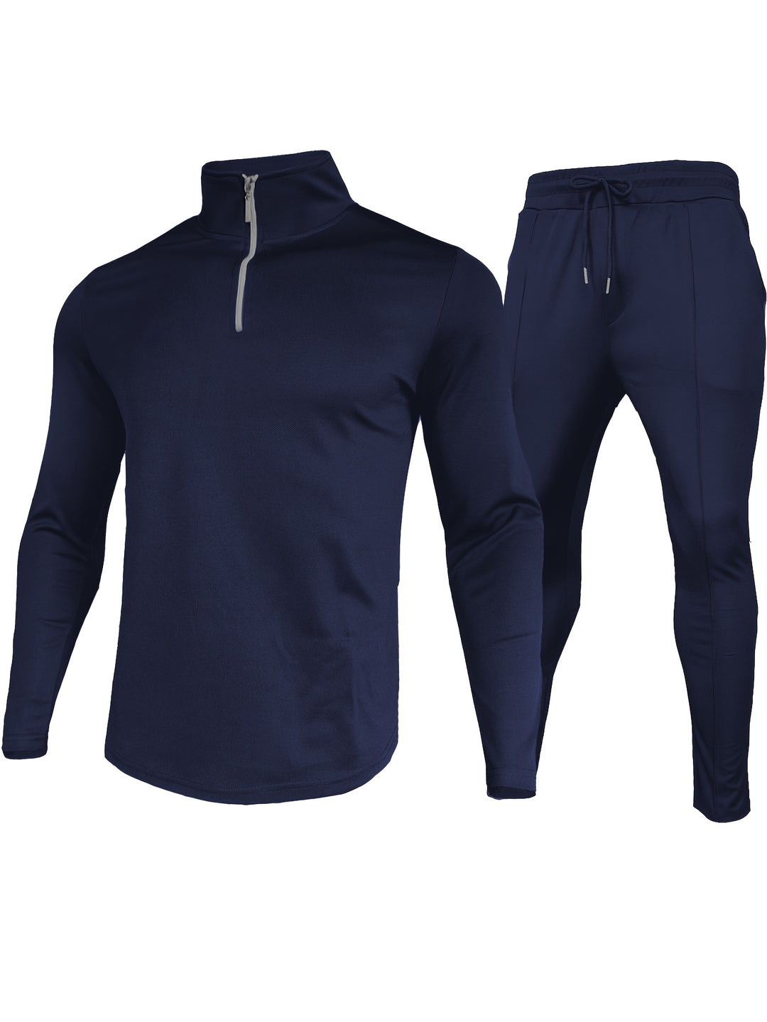 Men's Tracksuit - Half-Zip Top with Slim Fit Joggers | Sporty Set
