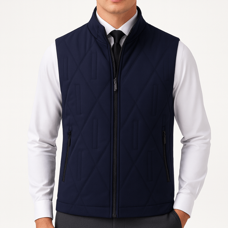 Men's Bodywarmer - Full Zip with Diamond Quilted Pattern | Smart
