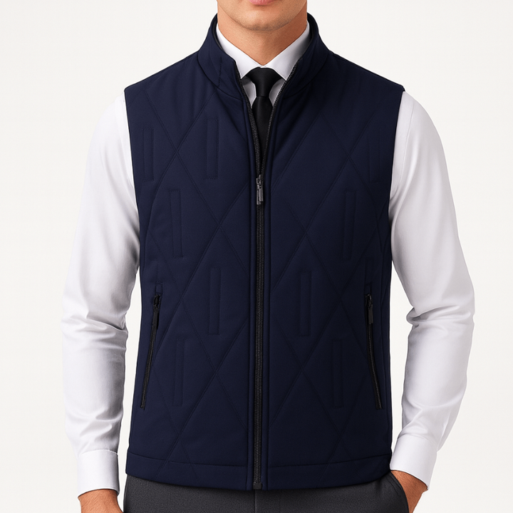 Men's Bodywarmer - Full Zip with Diamond Quilted Pattern | Smart