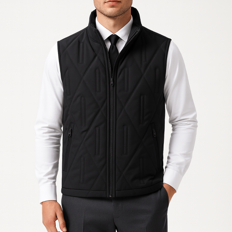 Men's Bodywarmer - Full Zip with Diamond Quilted Pattern | Smart