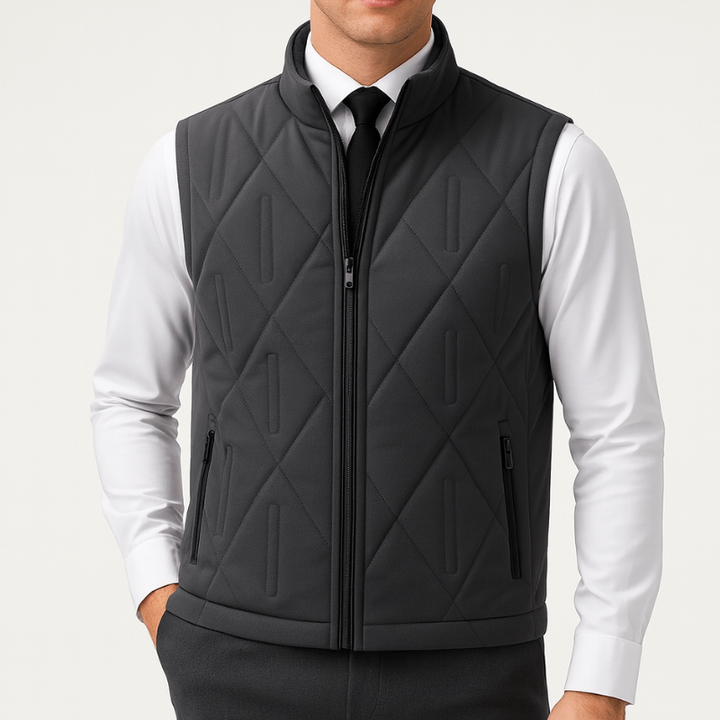 Men's Bodywarmer - Full Zip with Diamond Quilted Pattern | Smart