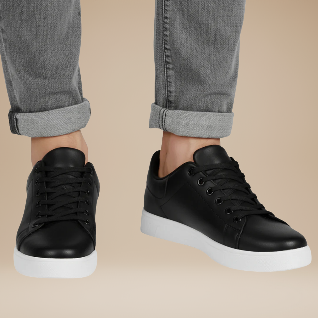 Men's Trainers - Low Top Lace-Up with Contrast Sole | Casual