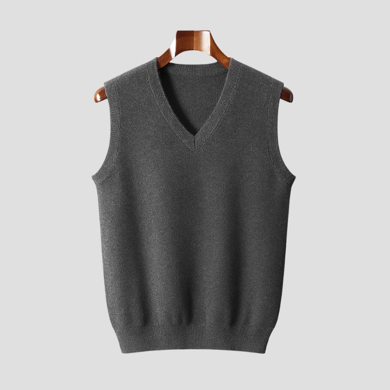 Men's Waistcoats - Sleeveless V-Neck Knitted Vest | Smart Casual