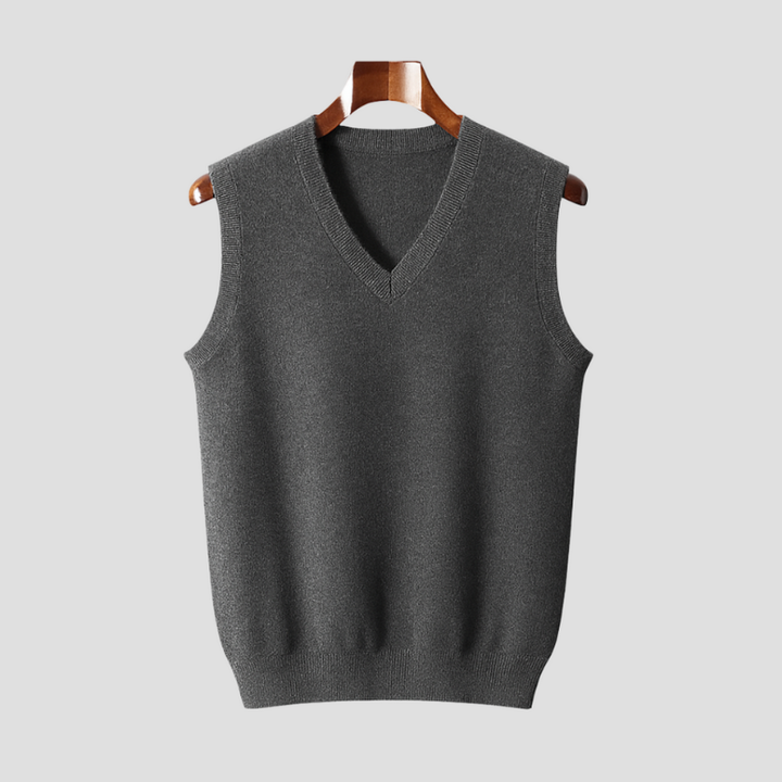 Men's Waistcoats - Sleeveless V-Neck Knitted Vest | Smart Casual